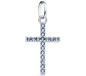 Inmaculada Romero Cruz Oro Blanco 18k Mujer Circonitas Azul 16mm Joyería Diamante