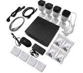 Kit de Cámaras de Vigilancia IP Qian con NVR 8 Puertos Poe y 1TB HDD | Detección de Movimiento, Intrusos y Visión Nocturna | HDMI 3840 × 2160, VGA 1920 × 1080 | 1 Canal 8MP, 4 Canales 1080P | Ethernet, USB