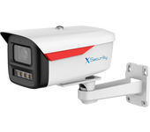 X-Security Cámara IP Bullet con soporte Wizcolor - 4 Megapíxel (2688x1520) | Sensor 1/1.8" F1.0 - Lente 3.6mm / Led blanco 50m - WDR 120dB | Micrófono integrado - WizSense, con clasificación de humano y vehículo - MicroSD 256GB | IP67
