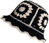 Sombrero de pescador de ganchillo para mujer, sombrero de playa plegable y flexible, tejido a mano, moderno, lindo, cómodo y casual