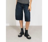 Bosanova Botas chelsea negras para mujer con puntera decorativa metalizada, dos elásticos laterales y suela gruesa dentada con tacón de 5.5 cm. Sin cierre.