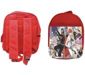 MERCHANDMANIA PACK MOCHILA ROJA Y ESTUCHE Sentai Daishikkaku serie anime heroes rangers school material