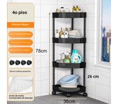 Carrito De Rueda Estante De Almacenamiento 3/4/5 Para El Baño Estante De Esquina Móvil Organizador De Espacio Con RanurasMaterial PP