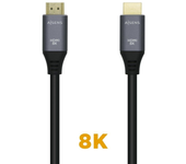Aisens cable hdmi v2.1 ultra alta velocidad 8k@60hz 48gbps - a/m-a/m - 0.5m - color negro