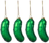 piezas de adornos de pepino de vidrio, adornos navideños tradicionales colgantes, adornos navideños de pepino de vidrio, adornos colgantes para árboles de Navidad