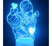 Anime The Avengers Infinity War 3D LED Nightlights Spiderman Ironman Hulk Thor Lamp Colorful Changing Night Lights Table Lampara