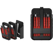 Wiha Juego de Bits Slimbit Electric Ranurados, Phillips, Pozidriv, Plusminus/pozidriv, TORX®, de 15 Unid., Incl. Cajas de Slimbits y Clip (43162)