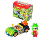 T-Racers serie Glow Race con coche y piloto más sorpresa coleccionable