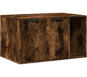 Mueble Arenero para Gatos Madera Roble Ahumado 80x50x45 cm