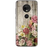 Tumundosmartphone Funda Gel Tpu para Motorola Moto G7 / G7 Plus diseño Madera 08 Dibujos