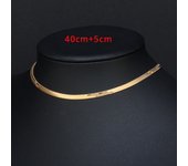Punk Clavicle Flat Blade Snake Link Choker Necklace Gold Silver Color Stainless Steel Neck Chains For Women Jewelry Chocker 2023