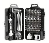 115pcs/set Kit De Herramientas De Reparación De Destornilladores De Precisión, Juego De Destornilladores Electrónicos Multifunción(negro)