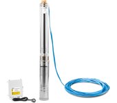 GREENCUT BAS125C - Bomba de agua sumergible pozo para aguas claras de 1250W y 1,7cv con altura maxima 101m capacidad de bombeo 5,5 m3/h