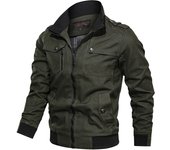 Men's Jacket Military Tactical Man Jackets Coat Zipper Cargo Jackets Stand Collar Outwear Cotton Windbreaker Tops 2022 New Brand