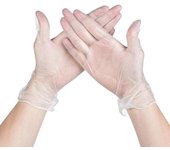 MONOUSO | Guantes de Vinilo Sin Talco Transparente Talla M (100 Uds)