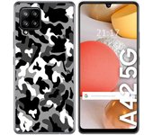 Tumundosmartphone Funda Gel Tpu para Samsung Galaxy A42 5G diseño Snow Camuflaje Dibujos
