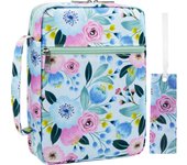 Bible Cover, Floral Bible Case With Handle & Pocket, Bible Book Case Carrying Organizer Bag With Bookmark, For Girls Catholic