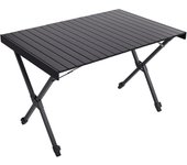 Mesa Plegable Portatil Camping Altura Ajustable Mesa Enrollable de Aluminio Ligera para 4-6 Personas, para Acampar, Picnic, Barbacoa, Patio, Fiesta