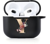 26 Letters Name Black Earphone Case For Apple Airpods 4 2024 Cases Airpods Pro 2 Bluetooth Headset Case Air Pods 3 2 Cover Funda