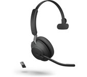 Jabra Evolve2 65 Auriculares Mono Inalámbricos Bluetooth con Link 380 USB-A y Estación de Carga - Optimizados para Microsoft Teams