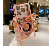 Weak Magnetism Case for OPPO A60 A79 A53S A98 A15 A96 A76 A55 A52 A54 A59 A53 Reno 7 8 Pro Holder Transparent Cover