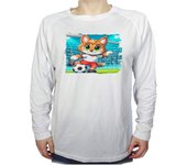 MERCHANDMANIA CAMISETA MANGA LARGA lince jugador futbol deporte futbolista tshirt