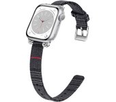 Correa Fina de Nylon para Apple Watch 49mm 46mm 45mm 44mm 42mm 41mm 40mm 38mm iWatch Series 10 9 8 7 6 5 4 3 2 1 SE Ultra 2 Pulsera Slim de Tela para Reloj Apple