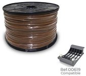 Gourmet Carrete Cablecillo Flexible 2,5mm Marrón 800mts | Gran Capacidad | Bobina Grande