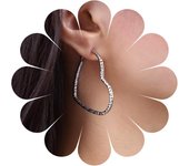 Boho Pendientes De Ao Corazon Gran Corazon Huggie Pendientes Exagerar Amor Corazon Gota Joyas Para Mujeres Y Niñas Plisado