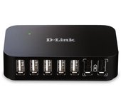 D-Link DUB-H7 nodo concentrador USB 2.0 Type-B 480 Mbit/s Negro