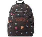 Totto Mochila Escolar Estampado Videojuego Crayoles 20l Ma04eco029-2210n-3y7