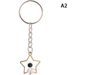 Creative Design Star Moon Astronaut Couple Keychain Sweet Romantic Jewelry Backpack Pendant