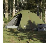 vidaXL Tienda de campaña iglú para 4 personas impermeable verde oliva