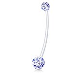 14G Pregnancy Clear Belly Button Rings Flexible Bioplast Sport Maternity Belly Navel Retainer Industrial Earring Body Piercing