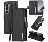 Magnetic Flip Leather Phone Case for Samsung Galaxy Z Fold 6 5 4 3 5G Fold6 Fold5 Fold4 Wallet Card Cover Etui Coque