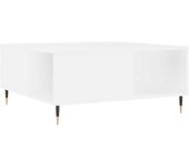 vidaXL Mesa de centro madera contrachapada 80x80x36,5 cm Blanco, Negro, Blanco brillante Mesita de Salón o Comedor o Auxiliar Mesa de Café Meuble Salón