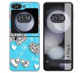 Tumundosmartphone Funda Carcasa Dura para Samsung Galaxy Z Flip 6 5G diseño Mariposas Dibujos