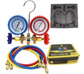 R134a R22 R12 R502 Refrigerant manifold meter set AC manifold meter set Refrigerant diagnostic meter set Air conditioning tool