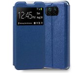 Tumundosmartphone Funda Libro Soporte con Ventana para Xiaomi Redmi Note 9T 5G Color Azul
