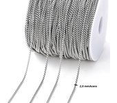 2Meters Stainless Steel Chains Gold Color Lips Beads Beaded Chain for Jewelry Making DIY Necklace Bracelet Accessories