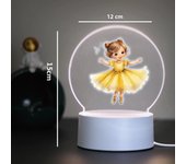 Hot Little ballerina Children Bedroom Decor 3D Lamp For Home Room Decoration Nightlight Led Night Light