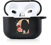 26 Letters Name Black Earphone Case For Apple Airpods 4 2024 Cases Airpods Pro 2 Bluetooth Headset Case Air Pods 3 2 Cover Funda