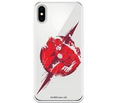 Funda original compatible con iPhone X o XS con un diseño de JL Flash Simbolo Rojo