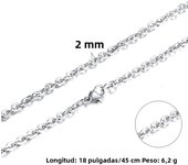 Vnox Basic Chain Necklaces for Men Never Fade Tone Stainless Steel Rolo Box Snake Chains Necklace 18-24 inch