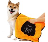 Toalla para perros, toalla de baño de microfibra, toalla para mascotas, para perros, gatos, toalla para perros con bolsillo