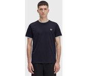 Fred Perry Twin Tipped T Shirt Camiseta marina para hombre
