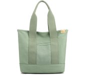 Bolso de mano multibolsillo with Cremallera, Bolso Japonés Hecho A Mano de Lona con compartimientos, Bolso multición