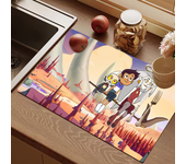 The Owl House Kitchen Tableware Dish Drying Mats Desk Drain Pad Heat Resistant Counter Top Mat Non-slip Draining Placemat