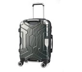 DAM Maleta de cabina Trolley extensible en material ligero de ABS+PC de alta resistencia con esquinas reforzadas. Cerradura numérica TSA, 4 ruedas dobles extraíbles y giratorias 360°.  37x24x56Cm