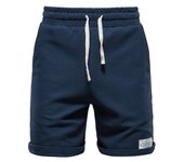 Novedad de verano, pantalones cortos de color liso, pantalones cortos deportivos y de ocio para hombre, pantalones cortos con lazo en la cintura elástica, ropa exterior de talla europea, pantalones de tres cuartos